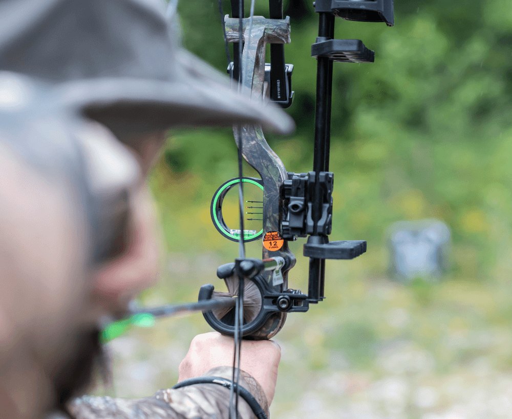 Bow hunting in the field