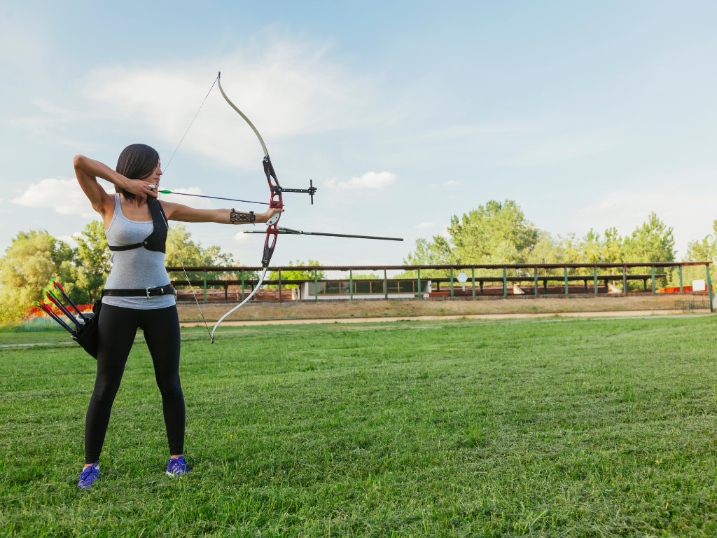 Archer demonstrating proper shooting stance