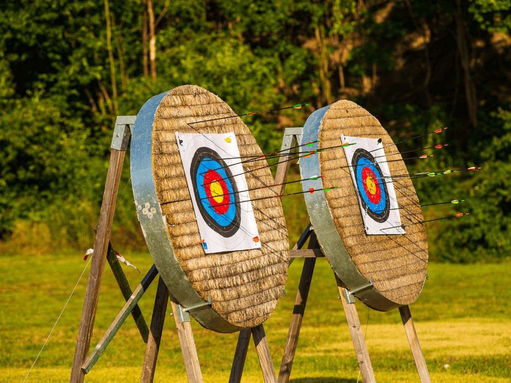 Archery range targets